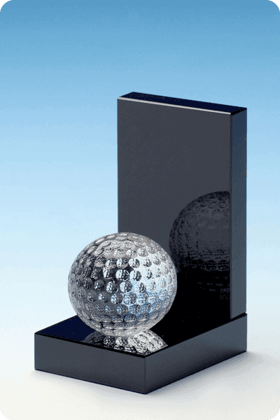 Statuett i krystall -  GLA0258