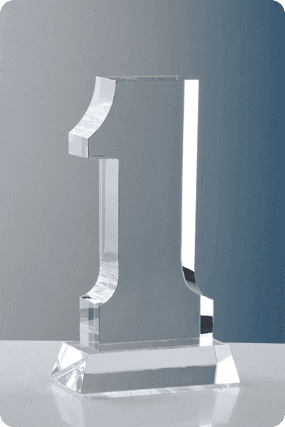 Statuett i krystall -  GLA0286