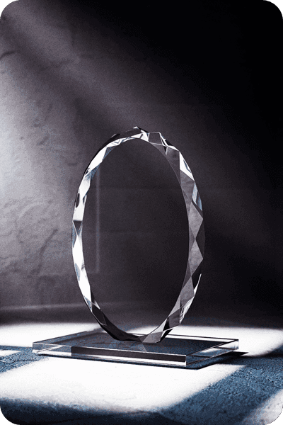 Statuett i krystall -  GLA0403