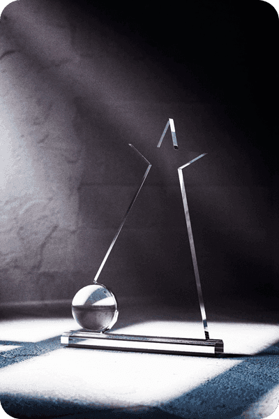 Statuett i glass -  GLA0441
