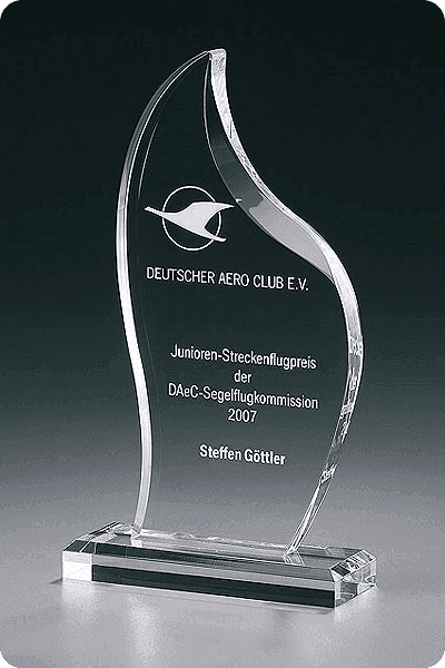 Statuett i krystall -  GLA0985