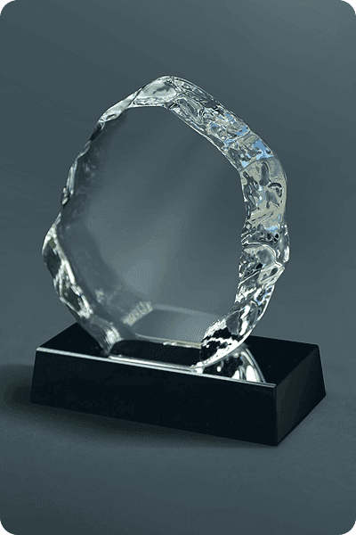 Statuett i krystall -  GLA0143