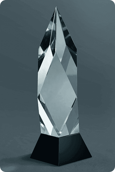 Statuett i krystall -  GLA0148