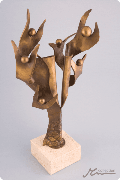 Statuett i metall -  MET044