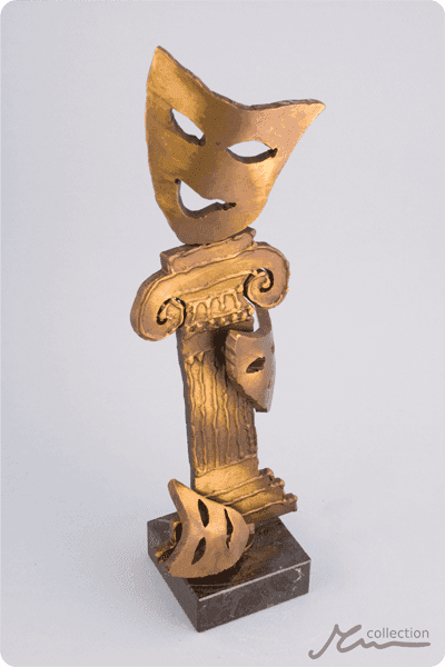 Statuett i metall -  MET060