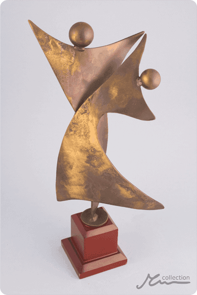 Statuett i metall -  MET064