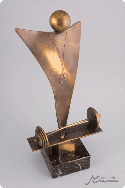 Statuett i metall -  MET072